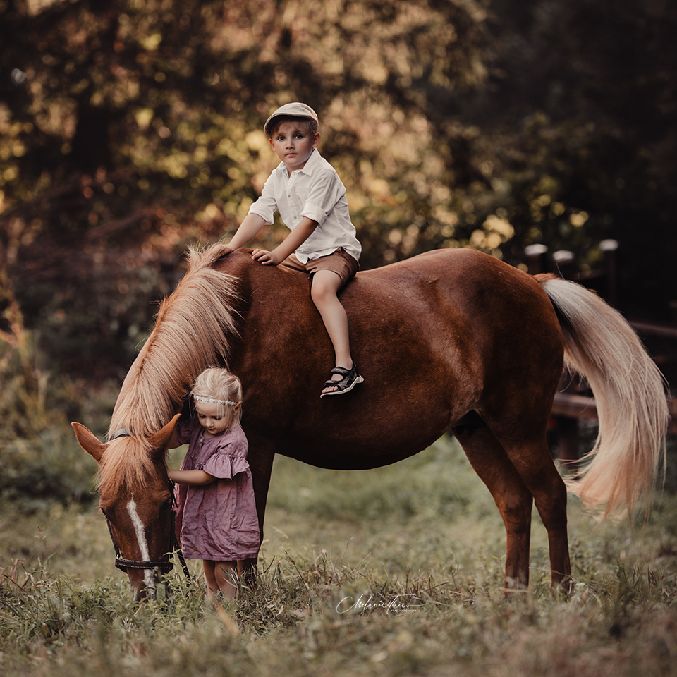 Kindheitslicht_Kinderportrait_Melanie_Thies_Familienfotografie_Engelskirchen3_Kinder_Mit Pferd_Natur