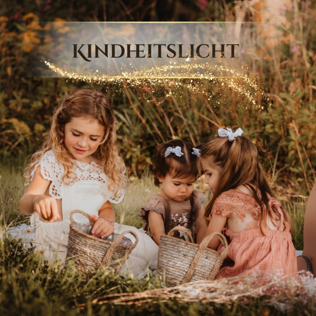 Magisches Picknick während eines Schootings. Kinderfotografie fängt magische Momente ein